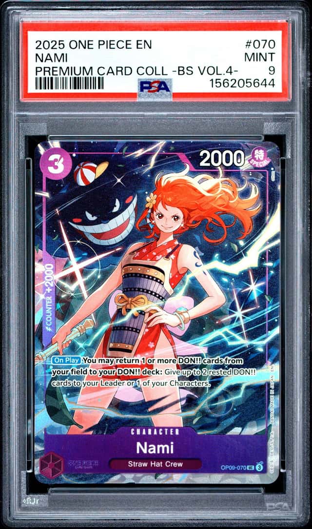 2025 ONE PIECE PREMIUM CARD COLLECTION -BEST SELECTION VOL.4 - #070 NAMI PSA 9