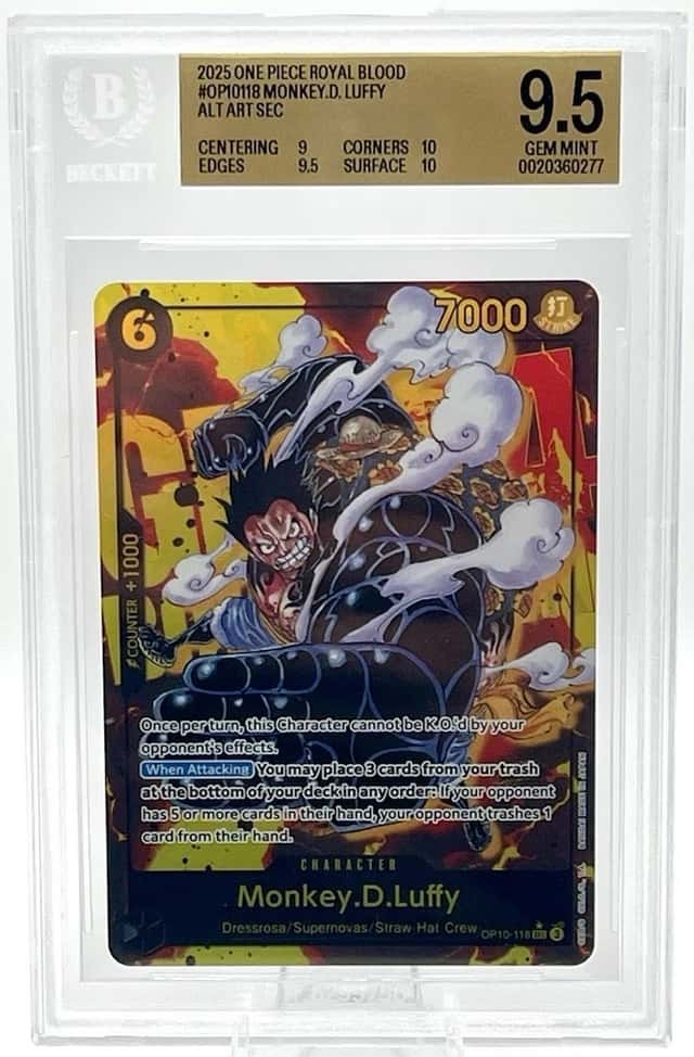 Monkey.D.Luffy (118) (Parallel) OP10-118 Royal Blood Foil BGS 9.5 Alt Art