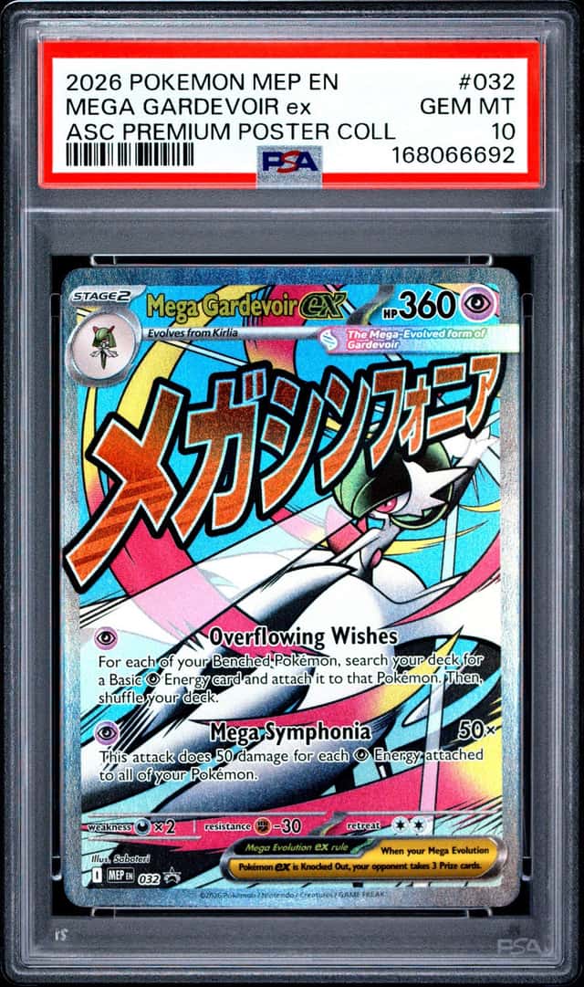 2026 POKEMON ASCENDED HEROES PREMIUM POSTER COLLECTION MEGA GARDEVOIR EX PSA 10