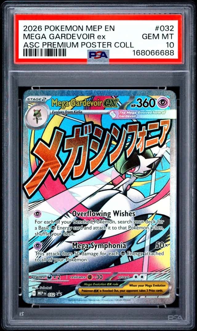 2026 POKEMON ASCENDED HEROES PREMIUM POSTER COLLECTION MEGA GARDEVOIR EX PSA 10