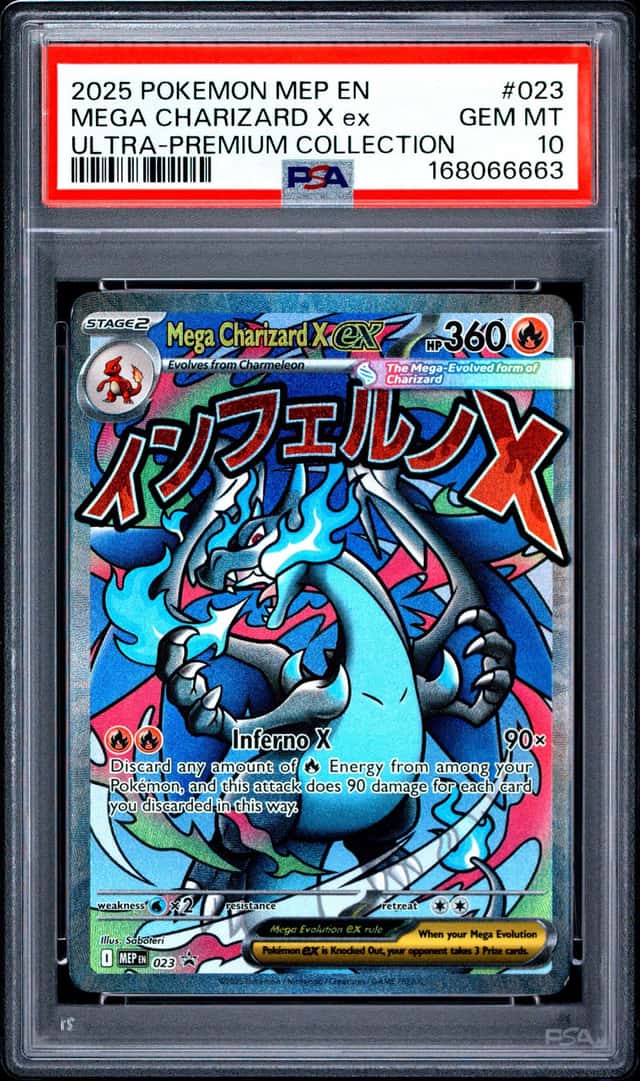 2025 POKEMON MEP EN-ME ULTRA-PREMIUM COLLECTION #023 MEGA CHARIZARD X EX PSA 10