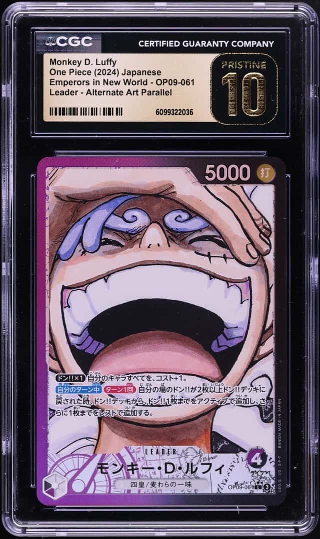 2024 One Piece Japanese Emperors In The New World Alt Art Monkey D. Luffy L #OP09-061 CGC 10