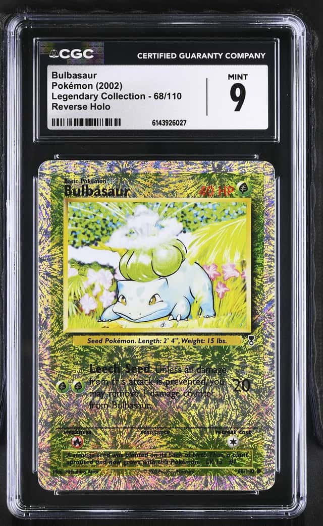 2002 Pokemon Legendary Collection Reverse Holo Bulbasaur #68 CGC 9 MINT