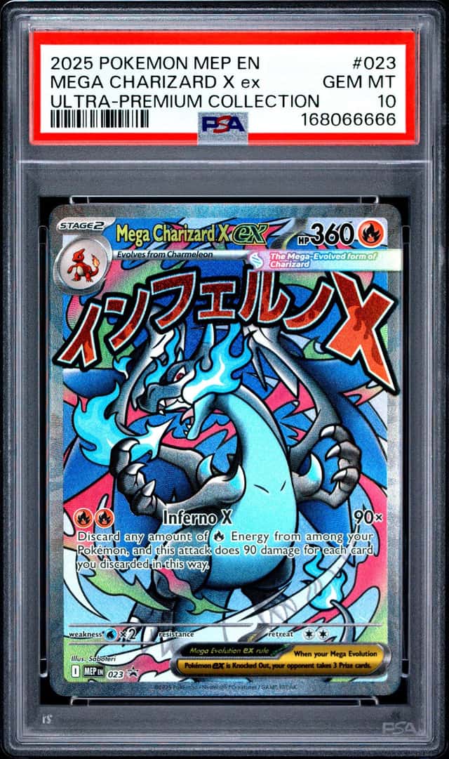 2025 POKEMON MEP EN-ME ULTRA-PREMIUM COLLECTION #023 MEGA CHARIZARD X EX PSA 10