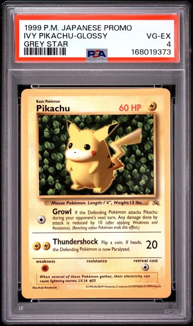 1999 POKEMON JAPANESE COROCORO COMICS PROMO GREY STAR IVY PIKACHU-GLOSSY PSA 4