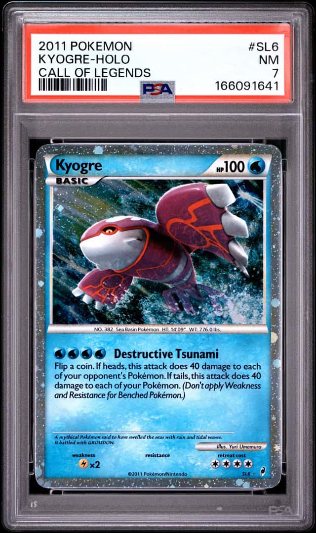 Pokemon Kyogre Holo Call Of Legends SL6/95 PSA 7