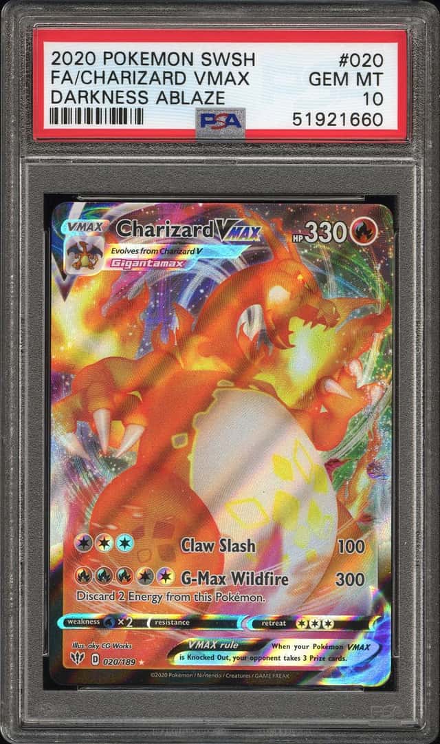 Pokémon Charizard VMAX 020/189 Darkness Ablaze UR Holo EN PSA 10