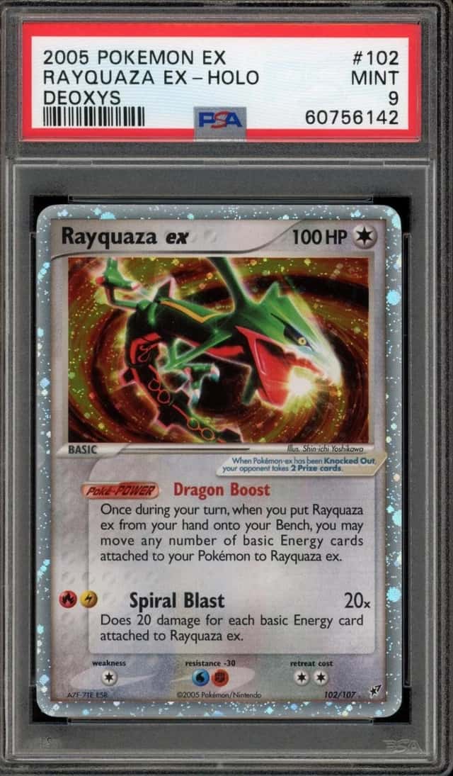 Pokemon Rayquaza EX Holo Deoxys 102/107 PSA 9 Mint