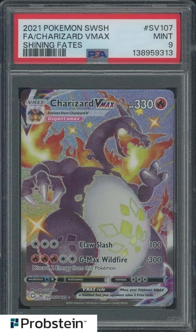 2021 Pokemon SWSH Shining Fates #SV107 FA Charizard VMax PSA 9 MINT
