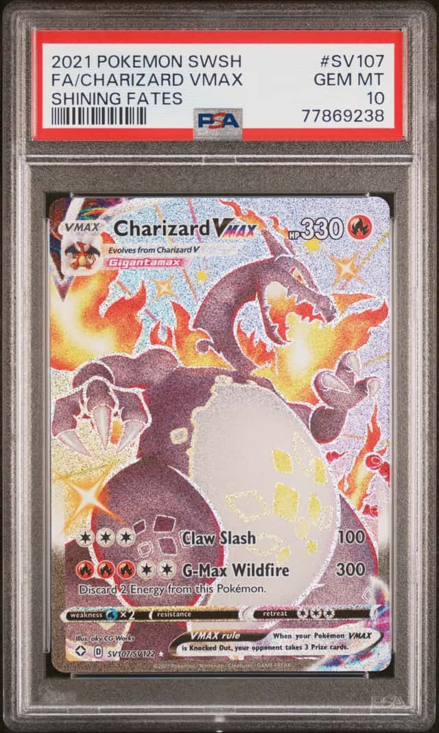 2021 Pokemon Sword and Shield Shining Fates Shiny Vault Charizard Vmax #SV107