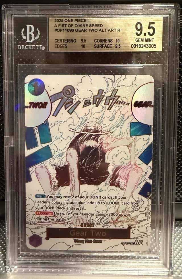 Gear Two Alternate Art OP11-080 a Fist of Divine Speed English BGS Gem Mint