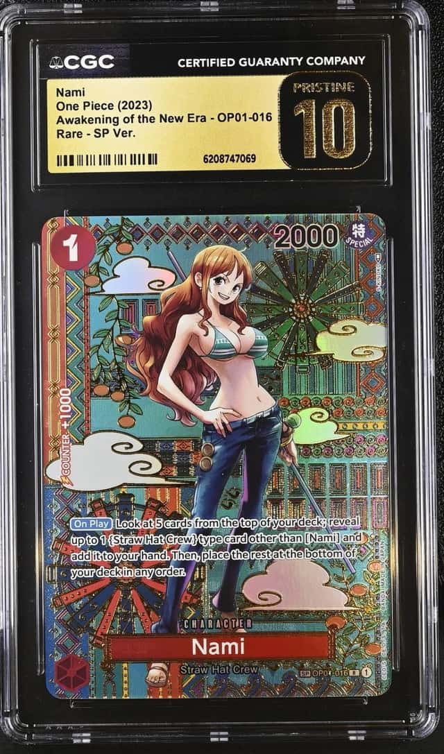 One Piece Nami Awakening Of The New Era OP01-016 Sp Ver. CGC 10 Pristine