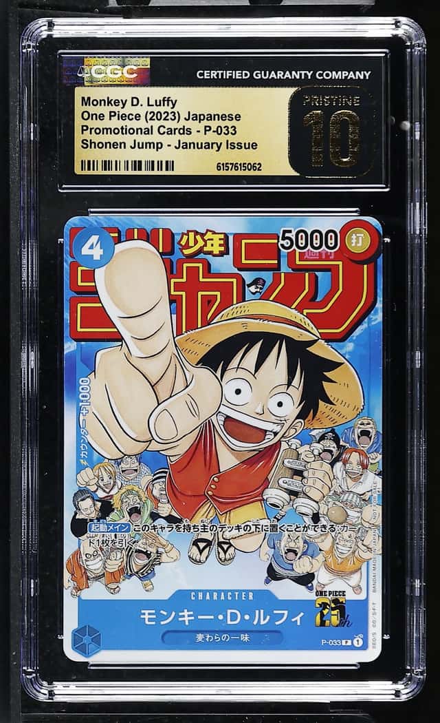CGC PRISTINE 10 Monkey D. Luffy P-033 PROMO Jump Japanese ONE PIECE Card Game ①