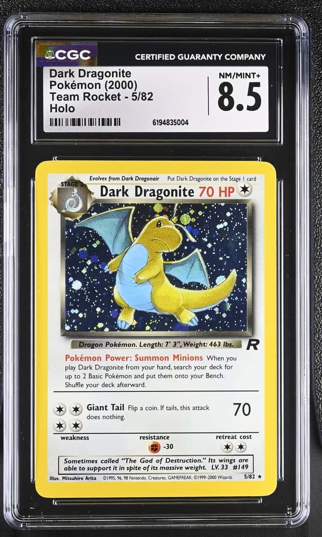 2000 Pokemon Team Rocket Holo Dark Dragonite #5 CGC 8.5 NM-MT+
