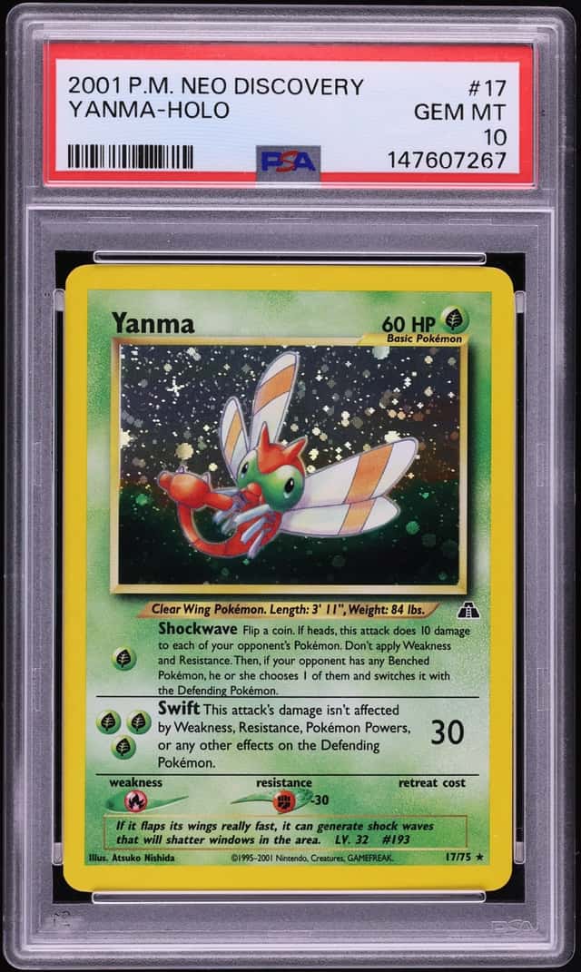 2001 Pokemon Neo Discovery Holo Yanma #17 PSA 10 GEM MINT