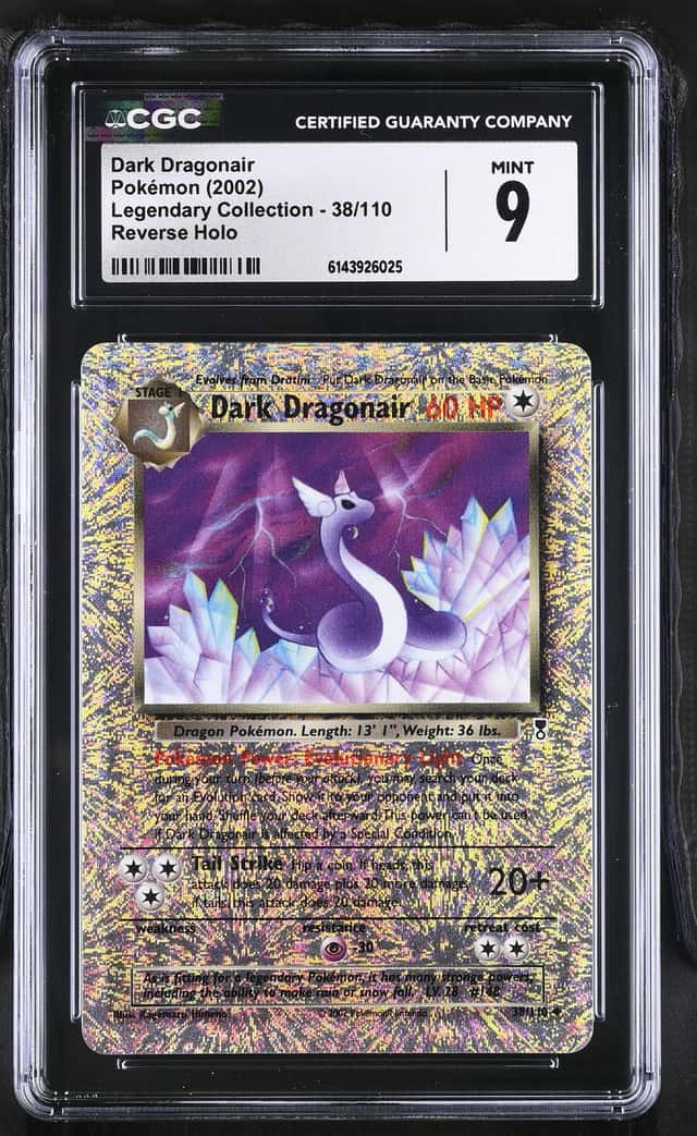 2002 Pokemon Legendary Collection Reverse Holo Dark Dragonair #38 CGC 9 MINT
