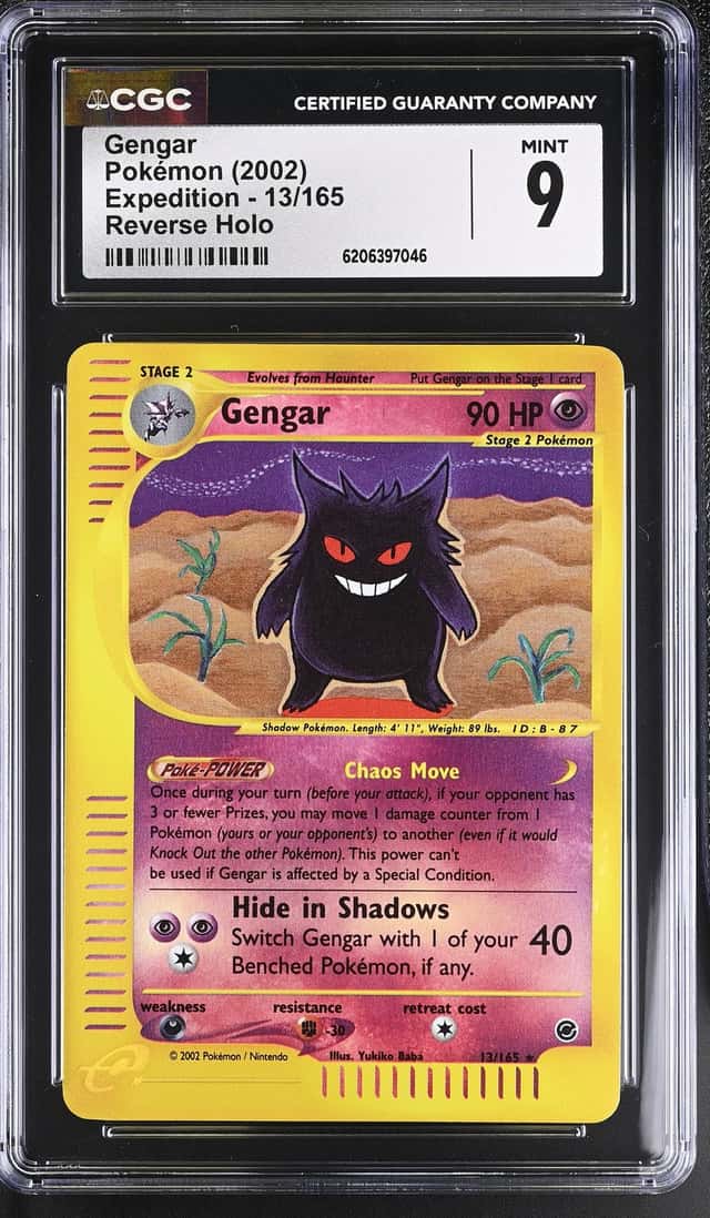 2002 Pokemon Expedition Reverse Holo Gengar #13 CGC 9 MINT