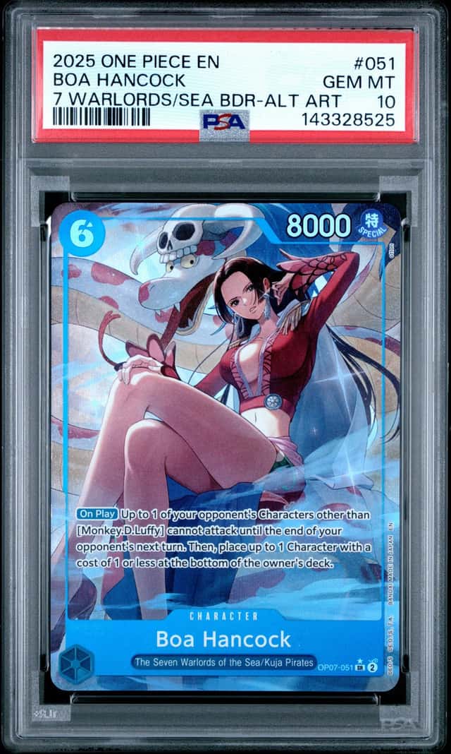 2025 One Piece Seven Warlords Of The Sea Binder Alt Art Boa Hancock #OP07-051 PSA 10 GEM MINT