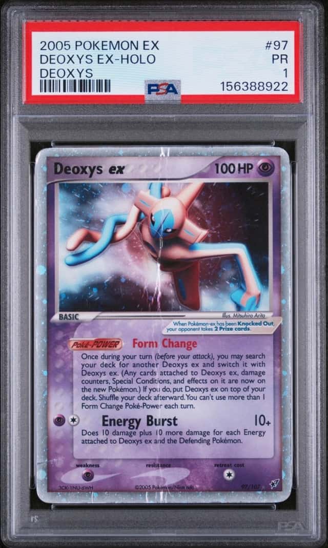 2005 POKEMON EX DEOXYS #97 DEOXYS EX-HOLO PSA 1