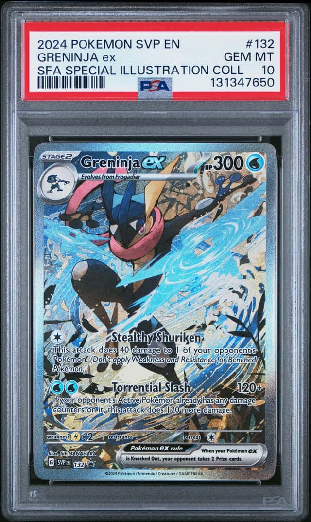 2024 Pokemon SVP EN SFA Special Illustration Rare #132 Greninja ex PSA 10