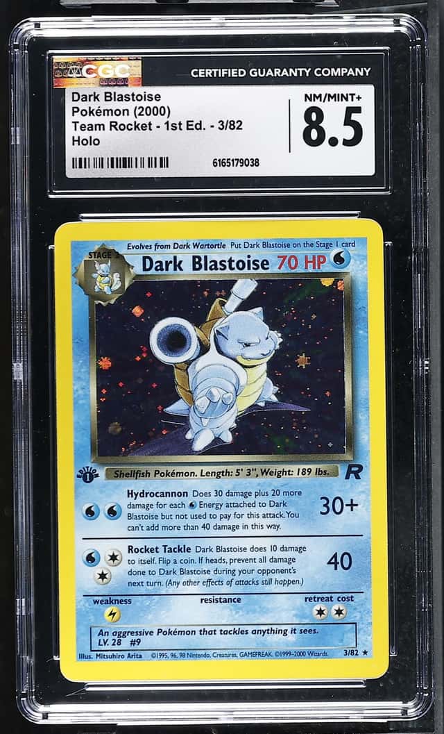 Pokemon Dark Blastoise Team Rocket 1st Edition 3/82 Holo CGC 8.5