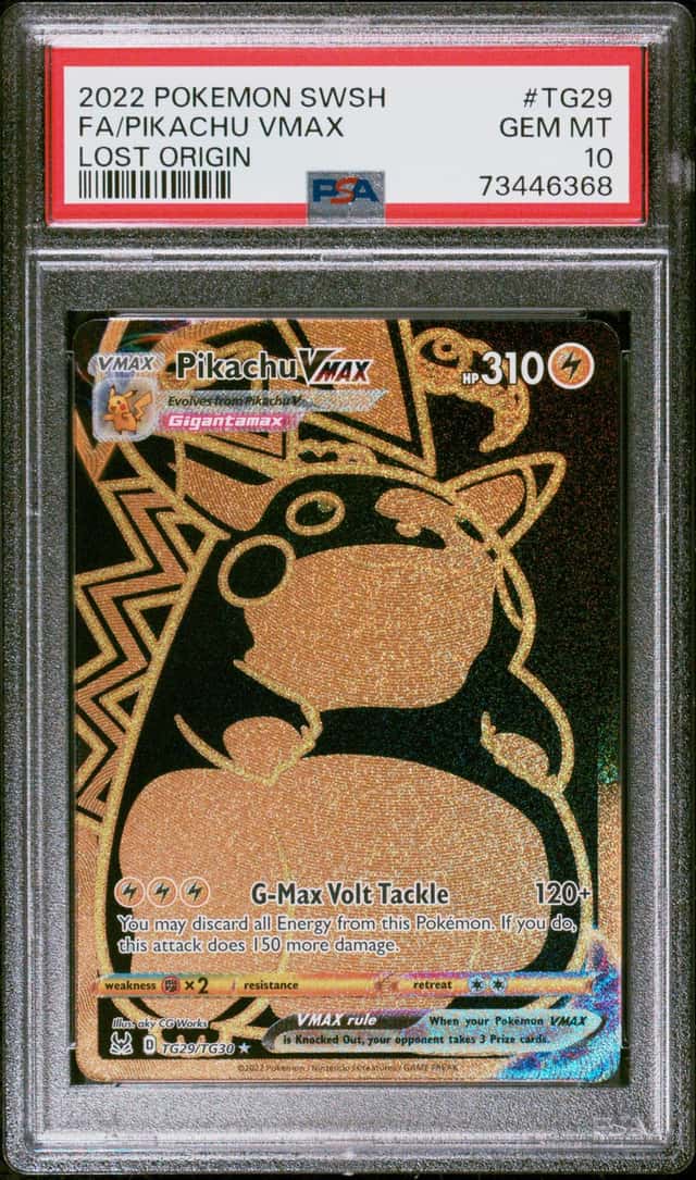 2022 Pokemon SWSH Full Art Pikachu #TG29 Lost Origin PSA 10