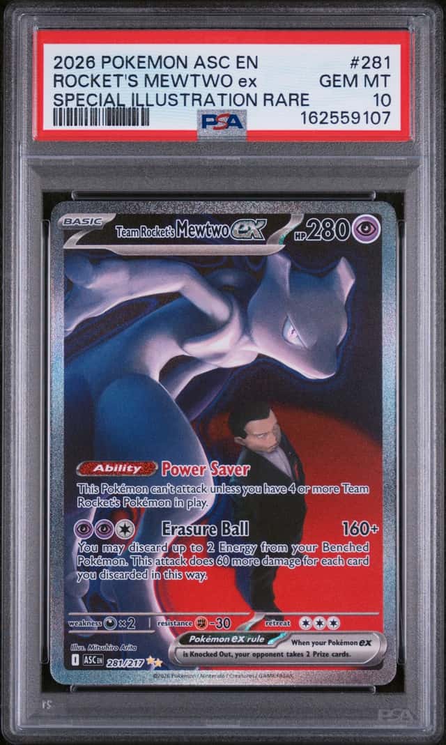 PSA 10 Team Rocket Mewtwo EX Holo ME: Ascended Heroes ASC 281/217 Pokemon