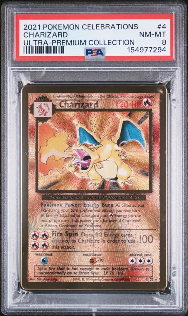2021 POKEMON CELEBRATIONS ULTRA-PREMIUM COLLECTION #4 CHARIZARD PSA 8