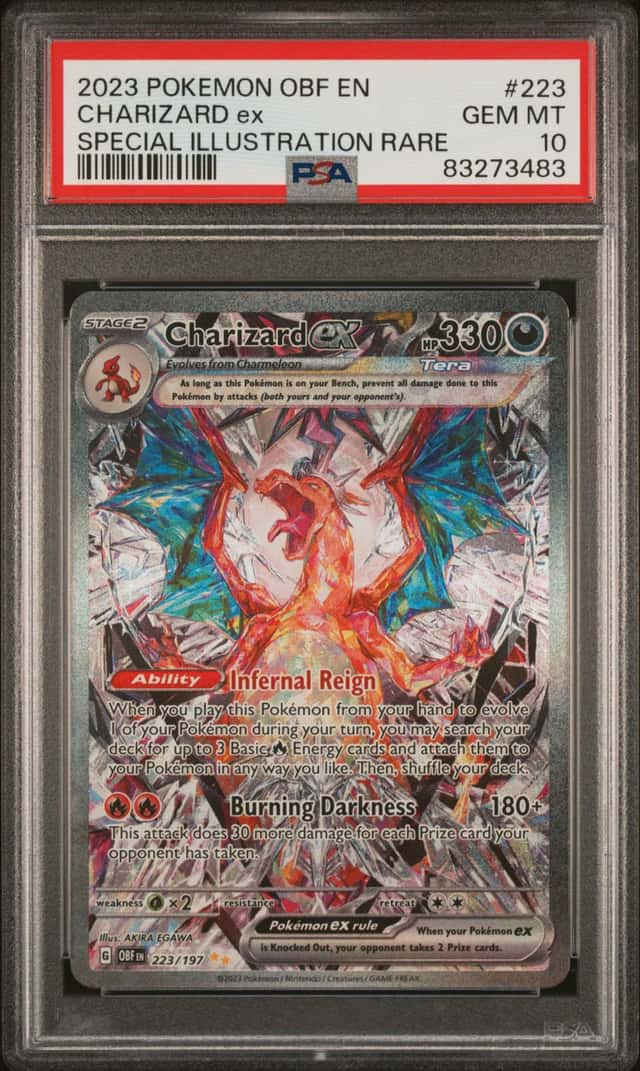 Charizard ex 223/197 SV03 Obsidian Flames Special Illustration Rare PSA 10