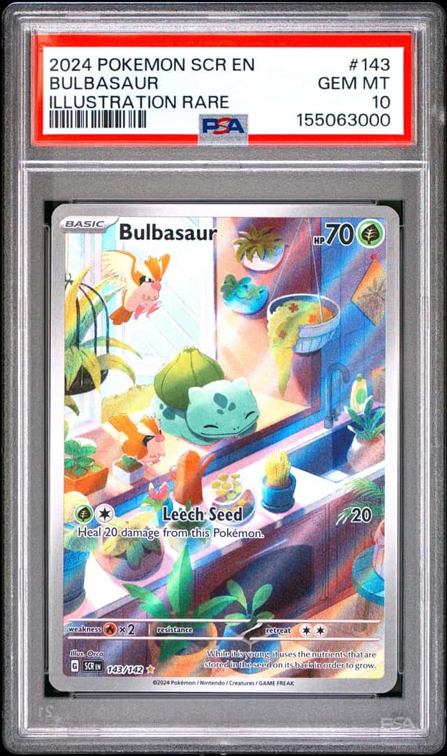 2024 Pokemon Stellar Crown Bulbasaur #143/142 PSA 10 GEM MINT