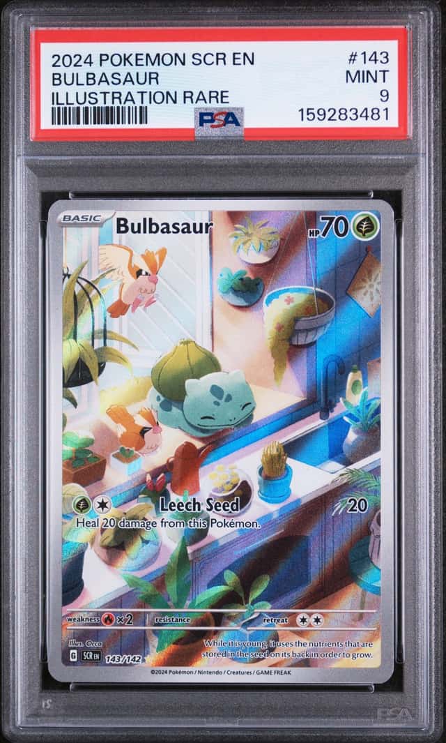 2024 Pokemon Stellar Crown Bulbasaur #143/142 PSA 9