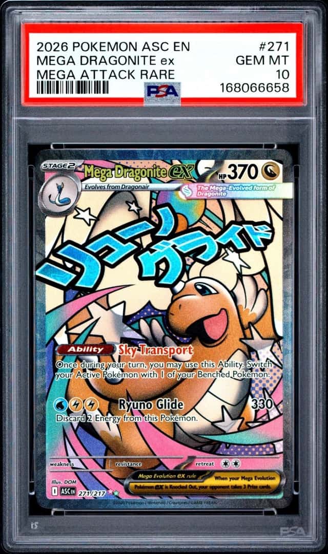 2026 POKEMON ASC EN-ASCENDED HEROES MEGA ATTACK RARE MEGA DRAGONITE EX PSA 10