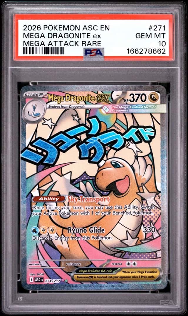 2026 POKEMON ASC EN-ASCENDED HEROES MEGA ATTACK RARE MEGA DRAGONITE EX PSA 10