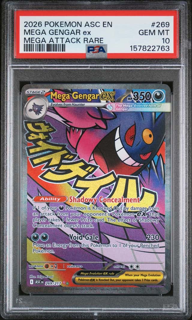 2026 Pokemon Ascended Heroes Mega Gengar ex Rare  #269/217 PSA 10 GEM MINT (63)