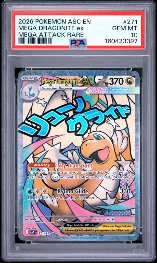 2026 POKEMON ASC EN-ASCENDED HEROES MEGA ATTACK RARE MEGA DRAGONITE EX PSA 10