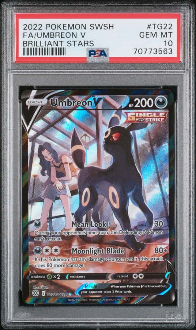 2022 Pokemon Sword and Shield Brilliant Stars Trainer Gallery Umbreon V #TG22
