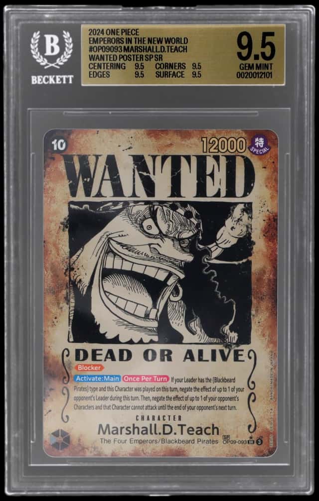 2024 One Piece Emperors In New World SP Version Super Rare Marshall D. Teach #OP09093