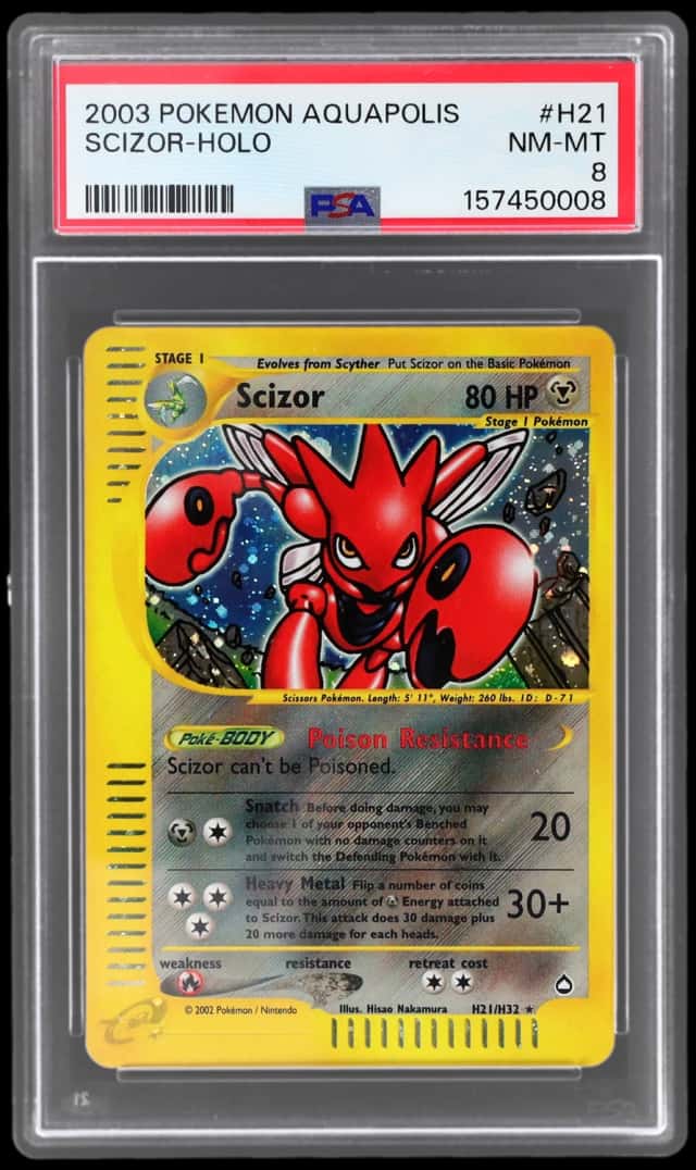 2003 Pokemon Aquapolis Holo Scizor #H21