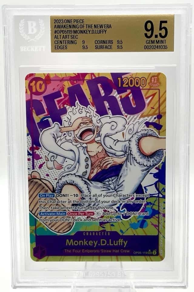 Monkey.D.Luffy Alternate Art OP05-119 Awakening of the New Era BGS 9.5 One Piece