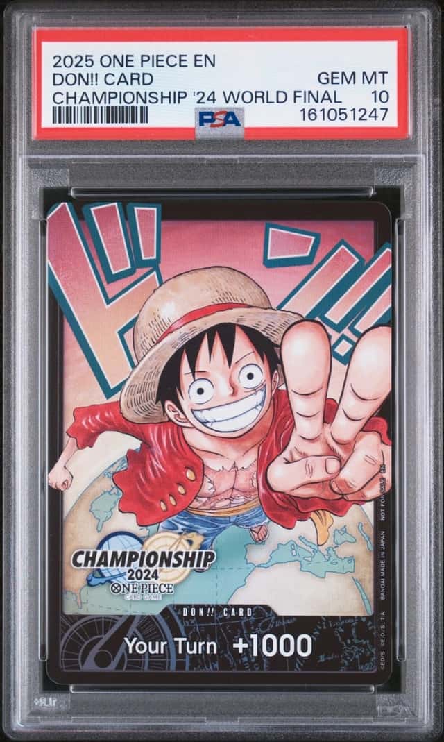 2025 ONE PIECE PROMOS CHAMPIONSHIP 2024 WORLD FINAL DON!! CARD PSA 10