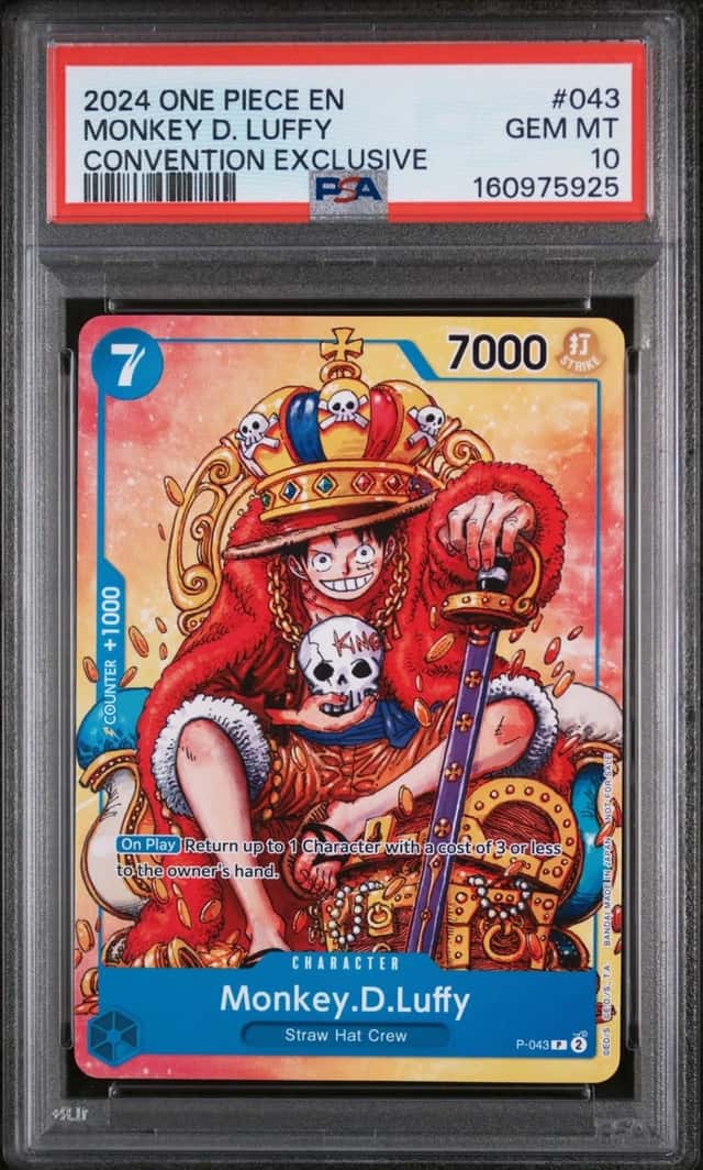 2024 ONE PIECE PROMOS CONVENTION EXCLUSIVE #043 MONKEY D. LUFFY PSA 10