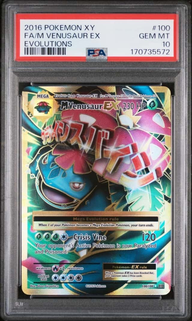 2016 POKEMON XY EVOLUTIONS #100 FULL ART/M VENUSAUR EX PSA 10