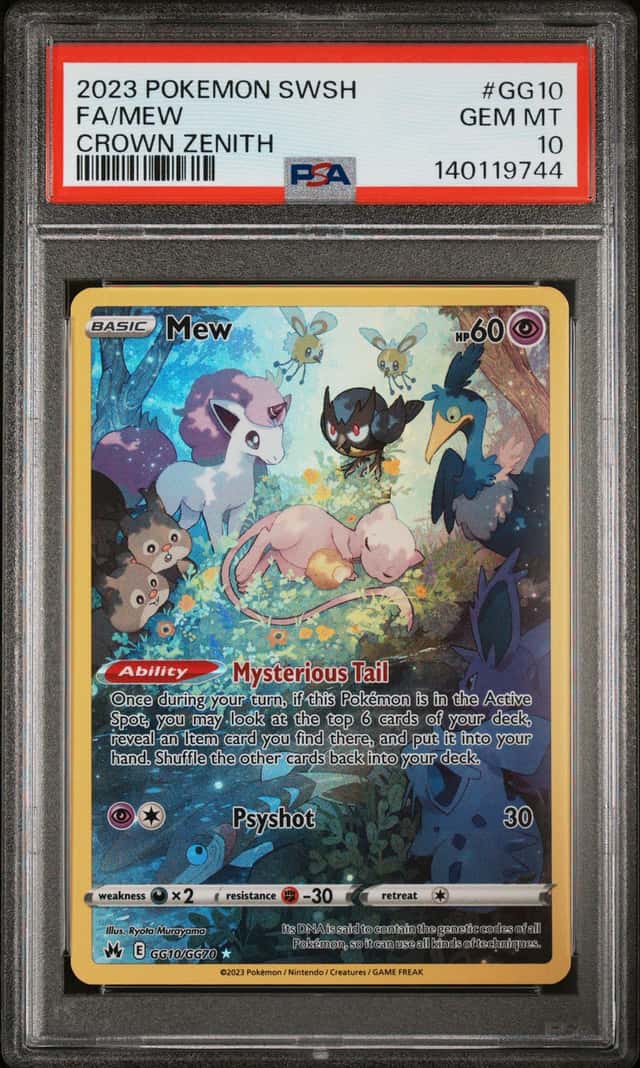 2023 Pokemon Sword & Shield Crown Zenith GG10 Mew PSA 10 140119744