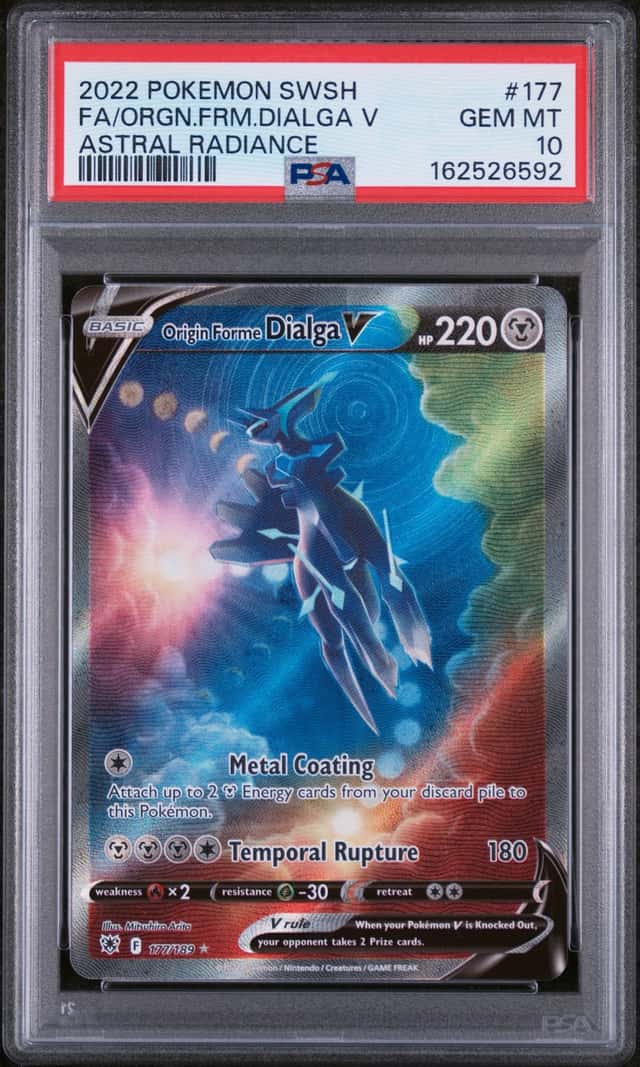 2022 Pokémon Astral Radiance #177 Origin Forme Dialga v Full Art PSA 10