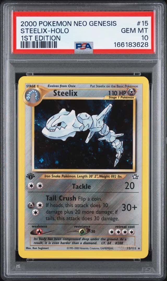 Pokemon Steelix Holo Neo Genesis 1st Edition 15/111 PSA 10 Gem Mint
