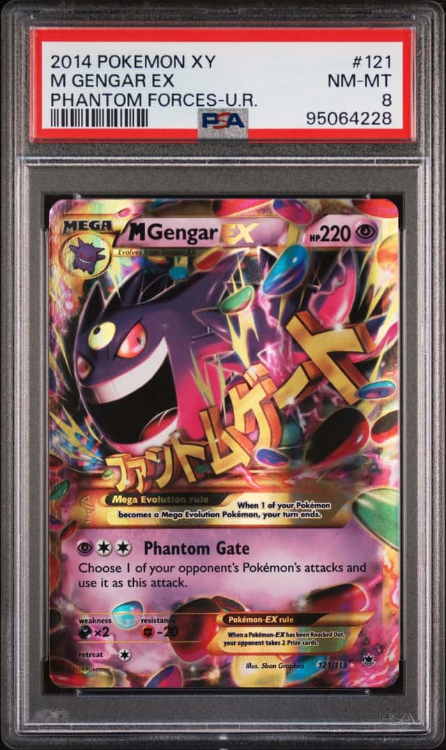 Pokemon M Gengar EX Phantom Forces 121/119 Ultra Rare PSA 8