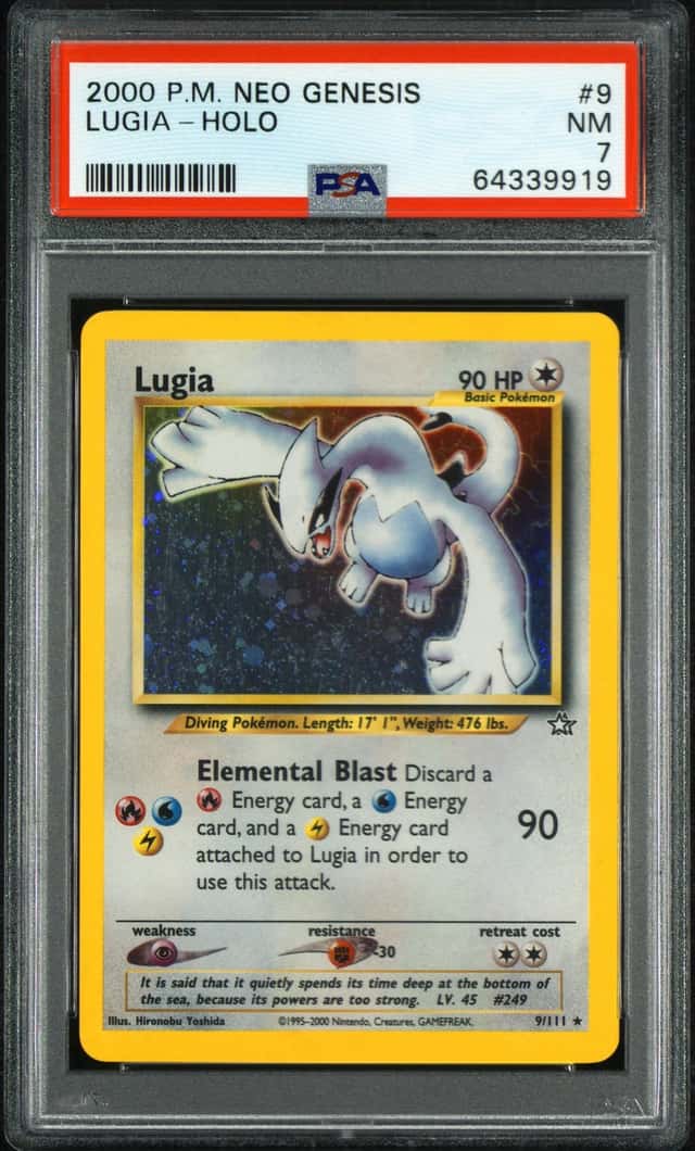 Lugia Holo PSA 7 Neo Genesis 9 2000 Pokemon TCG