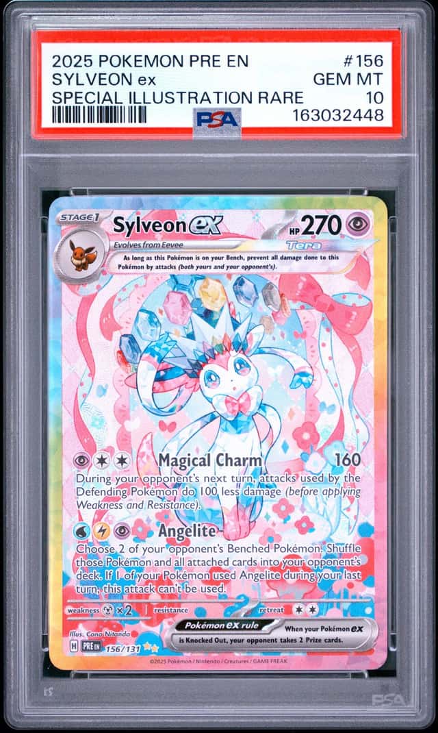 2025 Pokemon Prismatic Sylveon ex Special Illustration Rare #156/131 PSA 10