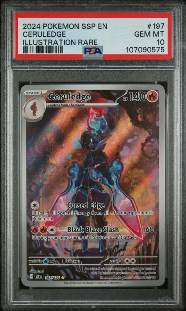 2024 Pokemon SSP EN-Surging Sparks Illustration Rare Ceruledge PSA 10 197/191