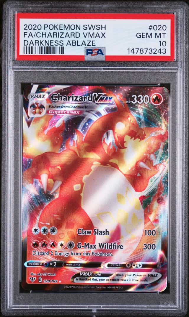 3243 Charizard VMAX 2020 Pokemon Sword & Shield Darkness Ablaze #020/189 PSA 10